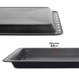 UNIQDEALZ ANTIHAFT 455x370x31 mm Backblech Fettpfanne antihaftbeschichtet/ passend für BSH-Gruppe 662999 – 00662999, 434038 kompatibel Bosch Siemens Neff Constructa Balay NEFF, Gorenje (Schwarz)