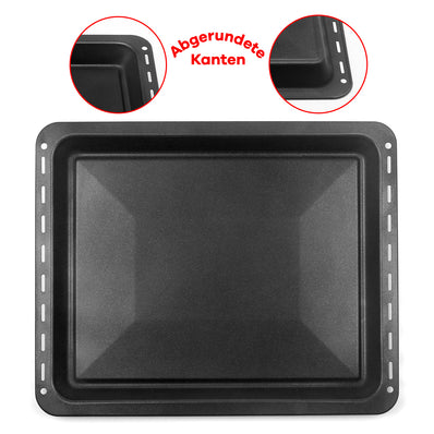 UNIQDEALZ ANTIHAFT 455x370x31 mm Backblech Fettpfanne antihaftbeschichtet/ passend für BSH-Gruppe 662999 – 00662999, 434038 kompatibel Bosch Siemens Neff Constructa Balay NEFF, Gorenje (Schwarz)